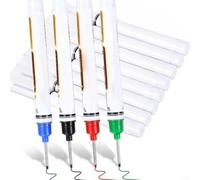Tidevib Lot de 12 marqueurs à base d'huile pour le travail du bois, carrelage, verre, métal, pointe extra fine de 1 mm pour fentes profondes, encre imperméable à séchage rapide, prise en main