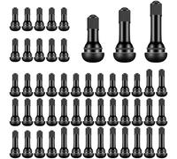 Tidevib Lot de 150 tiges de valve de pneu en caoutchouc encliquetable TR412 TR413 TR414 avec noyau en cuivre pour voitures, VTT, motos, 11,5 mm, noir