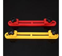 Tidevib Lot de 2 guides de serrage réglables pour scie circulaire - Guide de base en plastique ABS pour coupe-poussière de 10,2 à 15,2 cm - Rouge/jaune