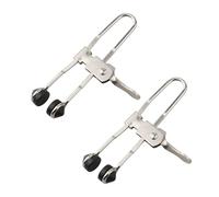 Tidevib Lot de 2 pinces à grille à levier en caoutchouc pour montage de carrelage au plafond, en acier à ressort avec levier à pouce pour une utilisation à une main, 105 x 30 mm