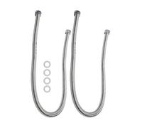 Tidevib Lot de 2 raccords flexibles en acier inoxydable ondulé pour chauffe-eau à gaz et chaudières 1,9 cm