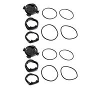 Tidevib Lot de 2 supports de fixation pour ordinateur de vélo avec corde élastique pour Garmin, hauteur réglable avec rondelles, support de chronomètre de vélo en résine plastique
