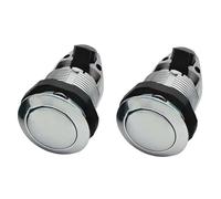 Tidevib Lot de 2 verrous à pêne dormant à bouton-poussoir sans clé pour porte verticale, base en plastique ABS avec boutons galvanisés, usure, bouton-poussoir, pour armoires, camping-car, yacht