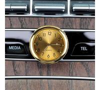 Tidevib Lot de 3 horloges de voiture de 40 mm avec aiguilles lumineuses pour tableau de bord ou grille d'aération, noir/blanc/doré, décoration marine