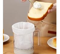 Tidevib Lot de 3 passoires à yaourt et fromage grecs faits maison, filtre ABS avec maille superfine et mécanisme à ressort, fabrication de yaourt labneh kéfir noix de coco