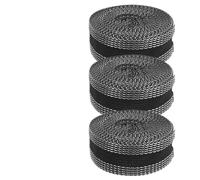 Tidevib Lot de 3 rouleaux de ruban adhésif thermocollant pour ourlet de pantalon pour raccourcir et réparer - 5 m x 25 cm - Noir