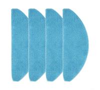 Tidevib Lot de 4 serpillères en microfibre haute absorption pour Cecotec Conga 7490 pour GENESIS pour X-TREME, non pelucheux, robustes, faciles à installer, à enlever, lavables, bleu