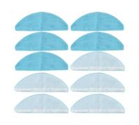 Tidevib Lot de 4 serpillères en microfibre haute absorption pour Cecotec Conga 7490 pour GENESIS pour X-TREME, non pelucheux, robustes, faciles à attacher, à enlever, lavables, bleu