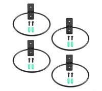 Tidevib Lot de 4 supports muraux en métal pour pot de fleurs avec clous, support en fer robuste pour jardin, balcon (12,7 cm)