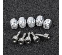 Tidevib Lot de 5 connecteurs olive en alliage d'aluminium avec manchons en acier inoxydable pour tuyau de frein hydraulique SRAM - Convient pour freins à disque d'huile de 5 mm