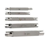 Tidevib Lot de 5 extracteurs de tarauds à double tête hexagonale, en alliage d'acier pour réparation de filetage M5 M6 M8 M10