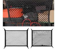 Tidevib Lot de 5 filets de rangement pour coffre de voiture, 80 x 60 cm, élastique en nylon très extensible, convient pour SUV, camions, noir