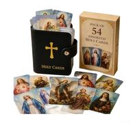 Tidevib Lot de 54 cartes de prière assorties de poche Noir