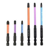 Tidevib Lot de 6 embouts de tournevis cruciformes spéciaux d'électricien avec longueurs de 65 mm et 110 mm, embouts magnétiques en alliage d'acier pour FPH1 FPH2 FPH3