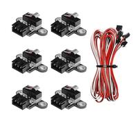 Tidevib Lot de 6 interrupteurs de fin de course miniatures avec câble 3 broches de 1 m, type momentané normalement fermé, plastique et métal 3018-Prover/3018-Mx3/3018-Prov