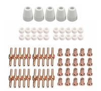 Tidevib Lot de 65 consommables pour torche plasma PT-31 avec électrodes, buses, anneaux de guidage et céramique pour coupe-plasma