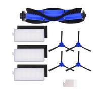 Tidevib Lot de 9 pièces de rechange pour aspirateur Eufy 11S 15C 30C avec brosse à rouleau, 3 brosses latérales, 4 brosses latérales et petite brosse