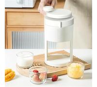 Tidevib Machine à glace pilée manuelle pour cônes de neige et slushies, broyeur à glace manuel avec bol en verre, lame en acier inoxydable, design en 3 parties, taille compacte et portable - Batterie