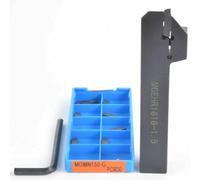 Tidevib MGEHR1616-15 Lot de 10 porte-outils de tournage pour rainurage à fente externe avec inserts en carbure MGMN150-G, tige de 16 mm