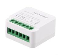 Tidevib Module interrupteur intelligent Tuya 10 A 2 voies contrôle automatisation WiFi télécommande application petite taille DIY escalier lumières (disjoncteurs bidirectionnels)