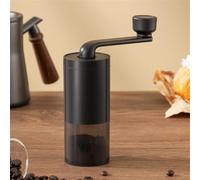 Tidevib Moulin à café manuel réglable avec fraises en acier inoxydable, pour moulin à café compact à main, design portable pour la maison ou les voyages, noir