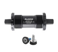 Tidevib Mountain Kit de roulement de pédalier carré pour vélo avec coque de 73 mm, tige en acier chromoly de 12,6 mm de diamètre, cadre de 68 mm, 5 broches, tailles 103-124,5 mm