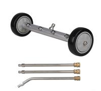 Tidevib Nettoyeur de châssis 4000 PSI pour nettoyeur haute pression, 4 buses avec baguettes d'extension pour allées, ponts, véhicules (sans connecteur)