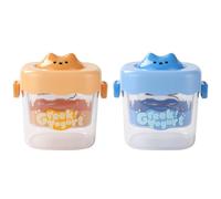 Tidevib Passoire à yaourt pour yaourt grec fait maison, séparateur de lactosérum à mailles fines avec design peu encombrant, 15 x 15 x 12 cm, orange