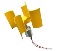 Tidevib Petit kit d'éolienne pour des expériences éducatives à faire soi-même, production d'énergie 1 W 8 V CC avec lumière LED, modèle d'énergie éolienne portable pour les étudiants et