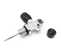 Tidevib Plongée pour valve de réservoir 3/4-14 - Cylindre de plongée en laiton chromé avec port de décompression de sécurité et anti-explosion, argenté/noir