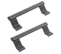 Tidevib Poignée de porte coulissante pour balcon et portes en verre en alliage d'aluminium avec design ergonomique, revêtement résistant aux hautes températures et base solide (gris foncé)