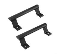 Tidevib Poignée de porte coulissante pour balcon et portes en verre en alliage d'aluminium avec design ergonomique, revêtement résistant aux hautes températures et base solide (noir)