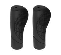 Tidevib Poignées de guidon en plastique pour VTT et vélo électrique, 120 mm, antidérapantes, absorption des chocs, design ergonomique, noir