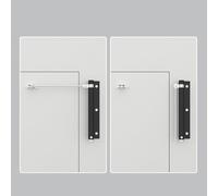 Tidevib Pour ferme-porte coulissante, tampon à fermeture automatique avec rebond réglable et silencieux, 25-40 kg, portes en aluminium ou en métal creux, noir