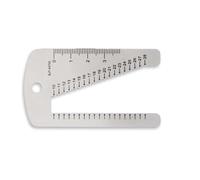 Tidevib Règle à coins arrondis en acier inoxydable pour la découpe artisanale du cuir, 2 mm d'épaisseur avec trou de découpe de 6,35 mm, argent - Simple