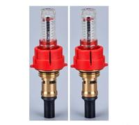 Tidevib Régulateur de débit en laiton pour collecteur de chauffage par le sol avec indicateur transparent et verre de vue amovible, plage de 0,5 à 5 l/min, connexion DN15 (lot de 2)