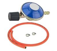 Tidevib Régulateur de gaz de camping en laiton 30 mbar pour Campingaz 901 904 907, valve réglable avec tuyau de 1,2 m et collier de serrage (B)