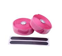Tidevib Road for Bike Ruban de guidon en EVA 200 x 3 mm perforé respirant antidérapant avec poignée en relief Multicolore et rose + 2 rubans + 2 extrémités