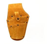 Tidevib Sac de rangement pour outils en cuir de vachette robuste pour travaux de plafond, montage de meubles, travail du bois et réparation AC, jaune