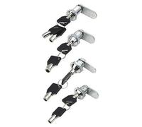 Tidevib Serrure à came, tiroir, boîte aux lettres, casier, armoire avec 2, 16 mm à 30 mm, argent + alliage, tiroir de bureau cylindrique, verre pour porte