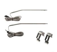 Tidevib Sonde de température de viande avec clip pour ThermoPro TP25 TP27, capteur de rechange en acier inoxydable 304 pour une surveillance précise du gril (2 pièces)