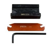 Tidevib SPB326 Lame de rainurage et de séparation de 3 mm avec bloc porte-outils SMBB2026 pour tour CNC