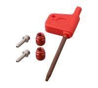 Tidevib Sram Lot de 2 raccords de tuyau de frein à disque hydraulique avec ardillon fileté, insert olive et outil pour vélo - Rouge + argent
