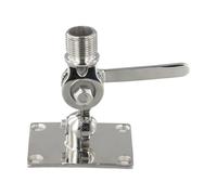 Tidevib Support de base réglable pour antenne radio VHF marine 316 pour bateaux en acier inoxydable, pour double pivot avec base de 93 mm x 64 mm, antennes de 2,5 cm