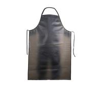 Tidevib Tablier imperméable en PVC résistant à l'huile pour cuisine, jardin, marché agricole, nettoyant pour vêtements de travail avec sangle de cou souple, batterie de cuisine noire