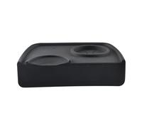 Tidevib Tapis d'angle en silicone avec base antidérapante pour station de tassage expresso et outils professionnels pour café, noir