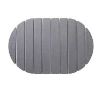 Tidevib Tapis de séchage pliable en terre de diatomée pour cuisine, salle de bain, comptoir absorbant l'eau, design ovale, 60 x 39 cm, gris moyen (gris-B)