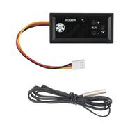 Tidevib Thermostat de ventilateur PWM CC 12 V avec sonde pour refroidissement PC et serveur, entrée 3 broches, plage de -99 à 999 °C, contrôle de la vitesse de 1 à 100 %