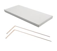 Tidevib Tiges de radiesthésie en cuivre à 999 % pour la recherche d'eau et de trésor, lot de 2 tiges de détection de métaux de 30,5 cm avec tête plate ou ronde