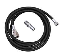 Tidevib Tuyau d'aérographe, 18 m en nylon tressé, raccords filetés BSPT de 0,3 cm, compatible avec la plupart des aérographes pour compresseur d'air, adaptateur inclus, lot de 2 pièces